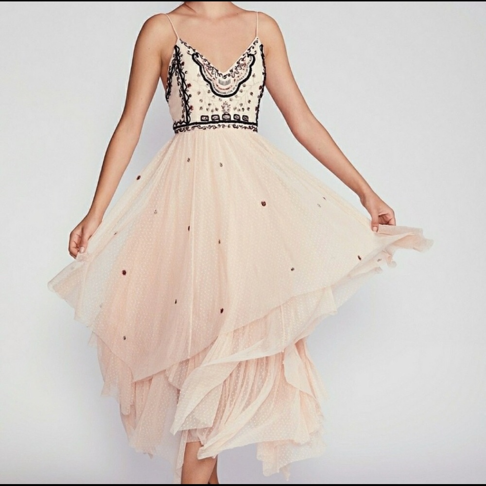 Free People Wildflower Embellished Maxi Dress